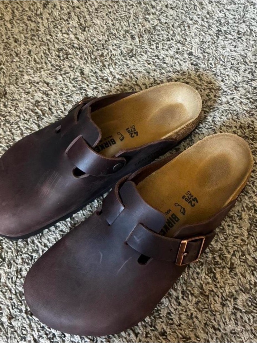 Birkenstock 42 100% Leather Brown